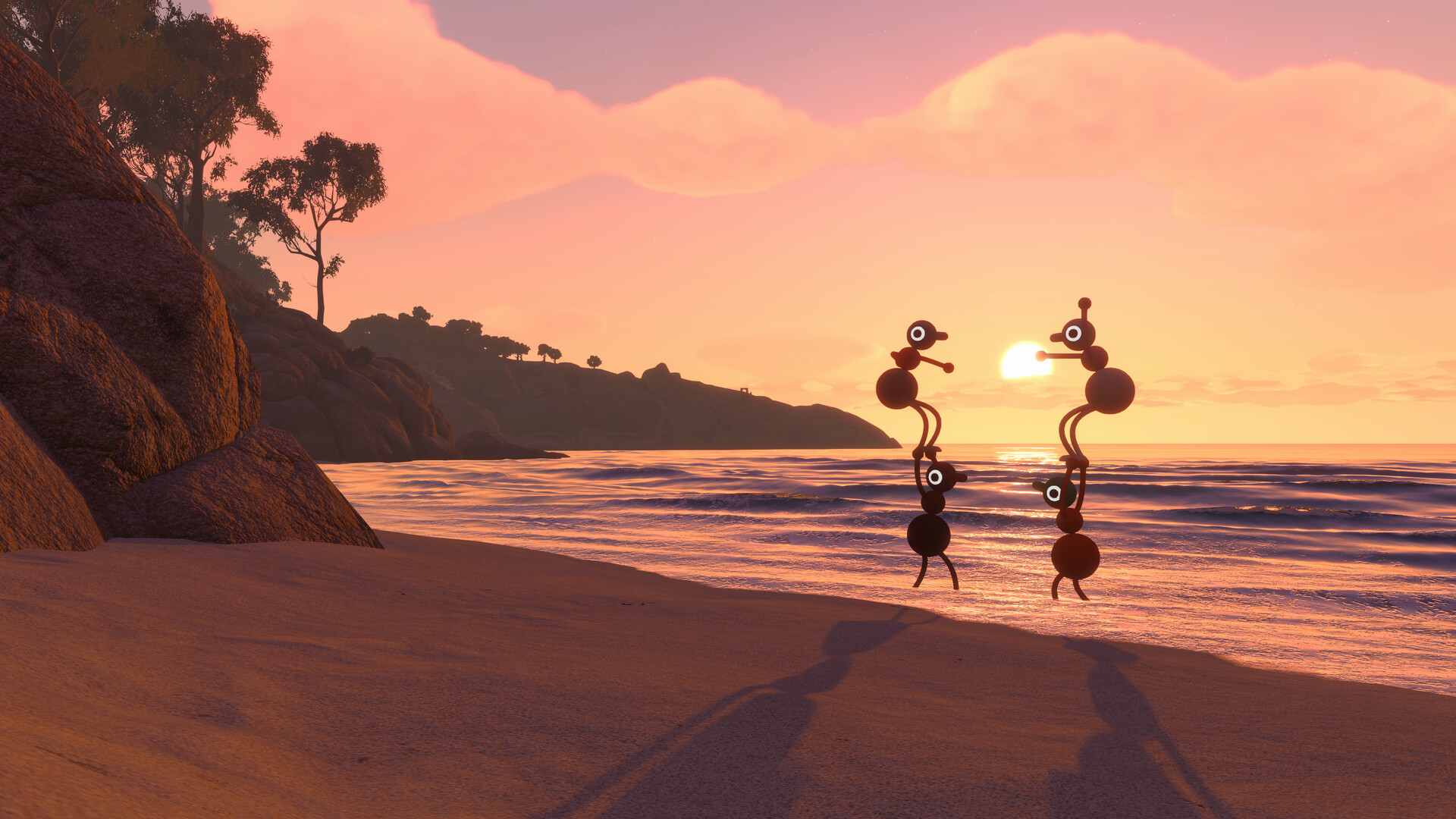 Official Big Walk screenshot — players using tools together during a co-op trek